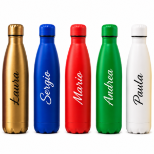 Botella metálica colores